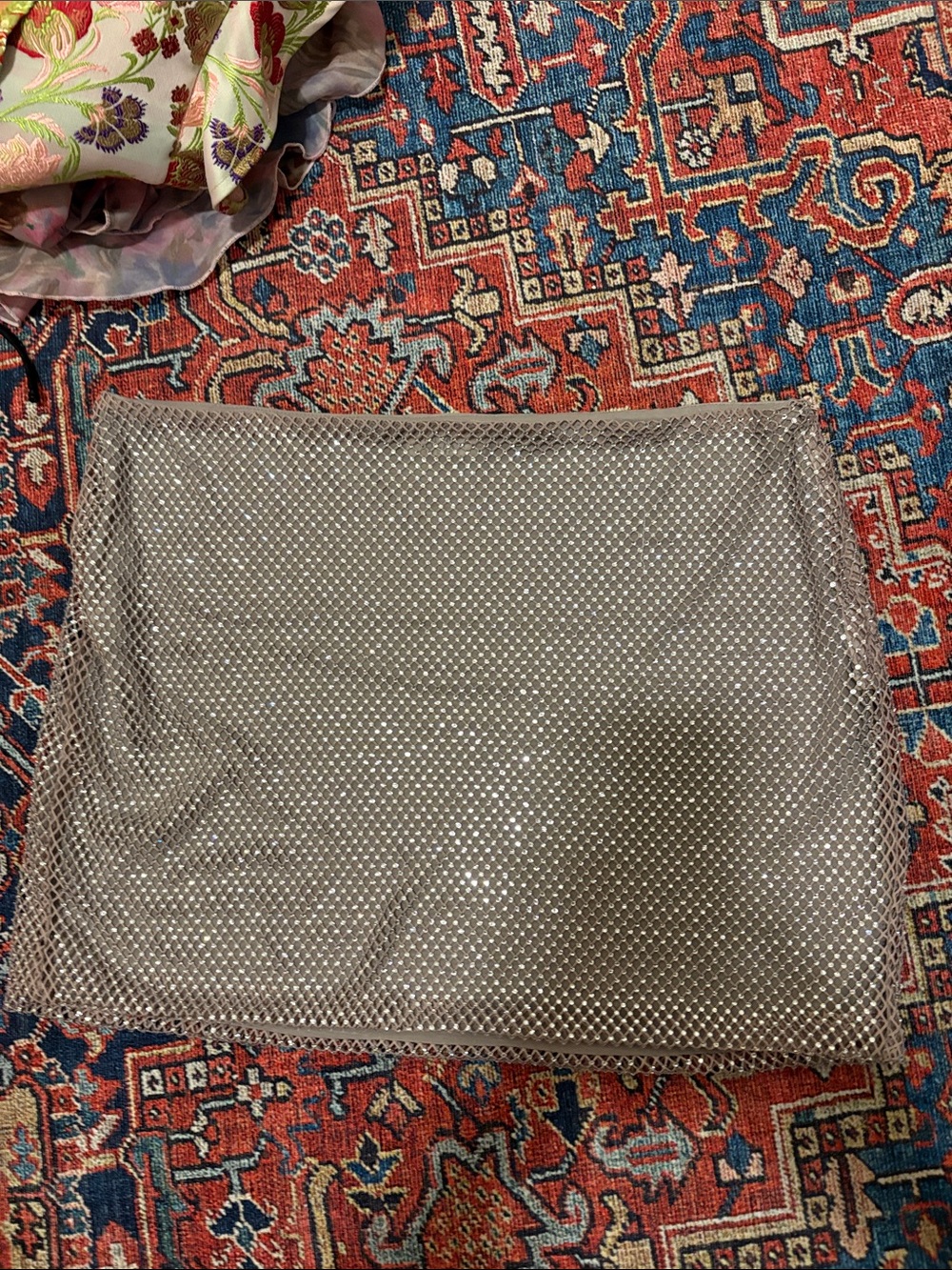 Sparkle Mini Skirt in Metallic Silver